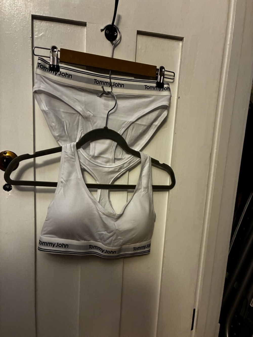 Tommy John Signature Cotton Scoop Wireless Bralette and Bikini Set w/ Logo Band